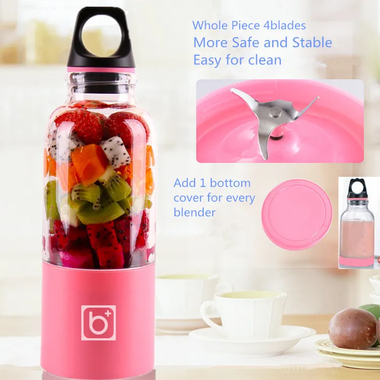 500ml Portable 4 Blades Juicer Cup USB Rechargeable Electric Automatic Vegetables Fruit Juice Maker Cup Blender Mixer Bottle
500ml Portable 4 Blades Juicer Cup USB Rechargeable Electric Automatic Vegetables Fruit Juice Maker Cup Blender Mixer Bottle
