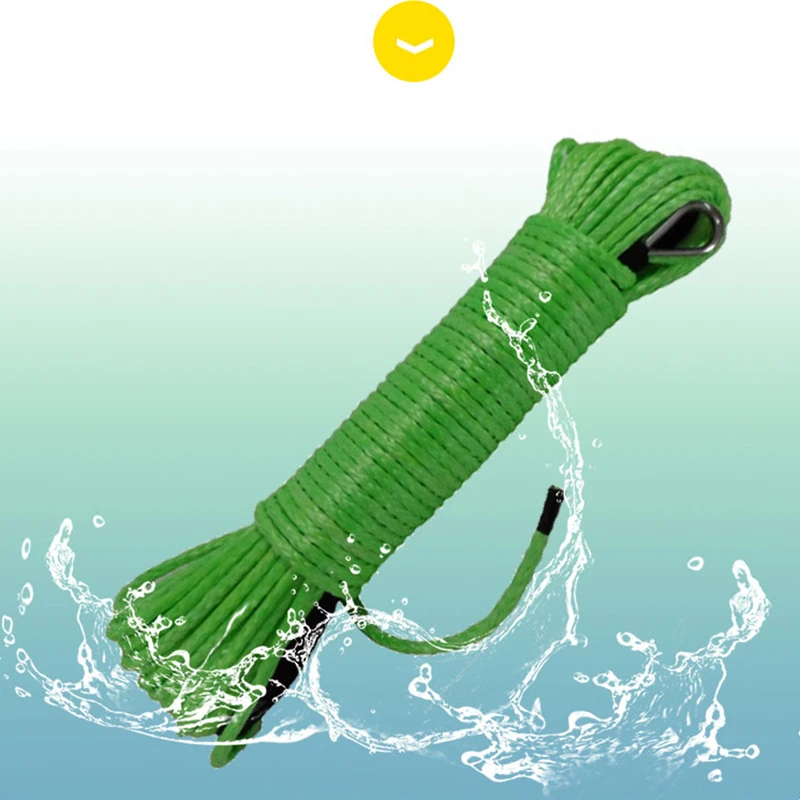 Зеленая 5 мм * 15 м синтетическая лебедка вездеходная трос лебедки для вездеходов