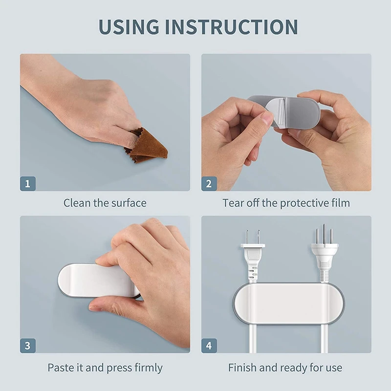 Cable Fixing Clip Self-Adhesive Organizer Data Cable Storage Cable Organizer Box Fixed Cable Clamp 4 Pieces
Cable Fixing Clip Self-Adhesive Organizer Data Cable Storage Cable Organizer Box Fixed Cable Clamp 4 Pieces