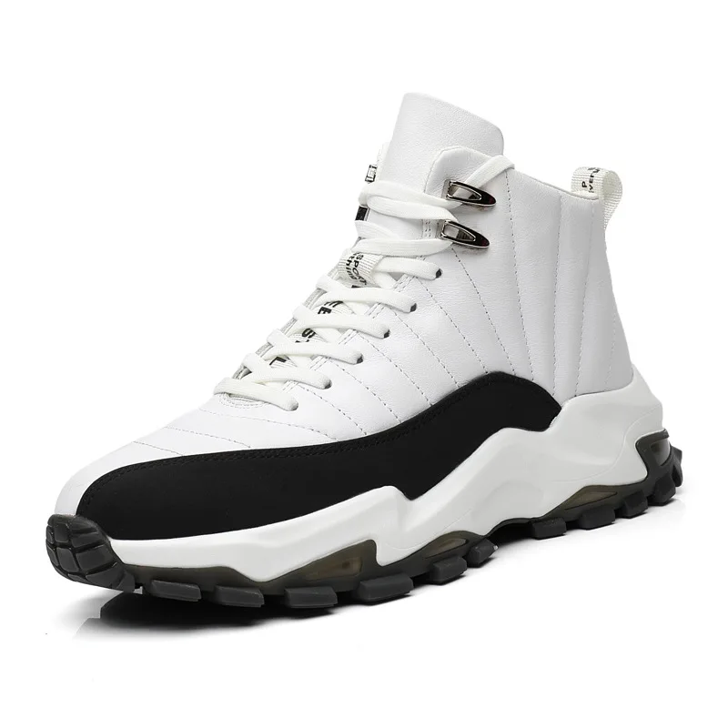Autumn and Winter New Men's Shoes Cowhide Trend Wild Korean Casual High-top Platform Old Sneakers Mens Loafers Shoes Luxury Men
Autumn and Winter New Men's Shoes Cowhide Trend Wild Korean Casual High-top Platform Old Sneakers Mens Loafers Shoes Luxury Men
