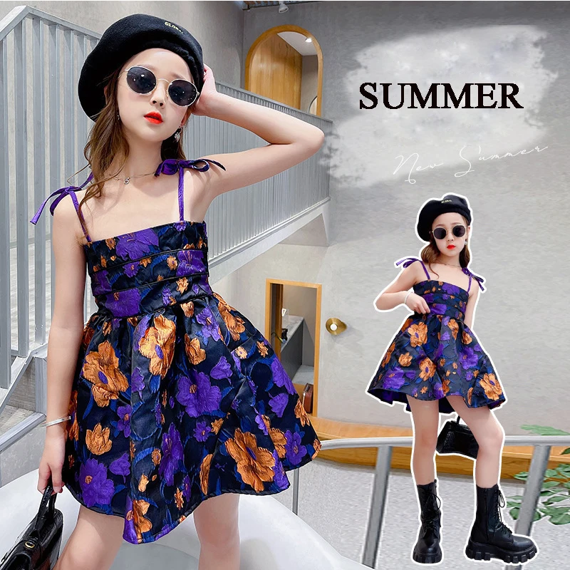 Summer Dress for Girls 2021 Purple Print Children Clothes Sling Evening Dresses Ball Gown Kids Princess Dress 12 13 14 Years
Summer Dress for Girls 2021 Purple Print Children Clothes Sling Evening Dresses Ball Gown Kids Princess Dress 12 13 14 Years