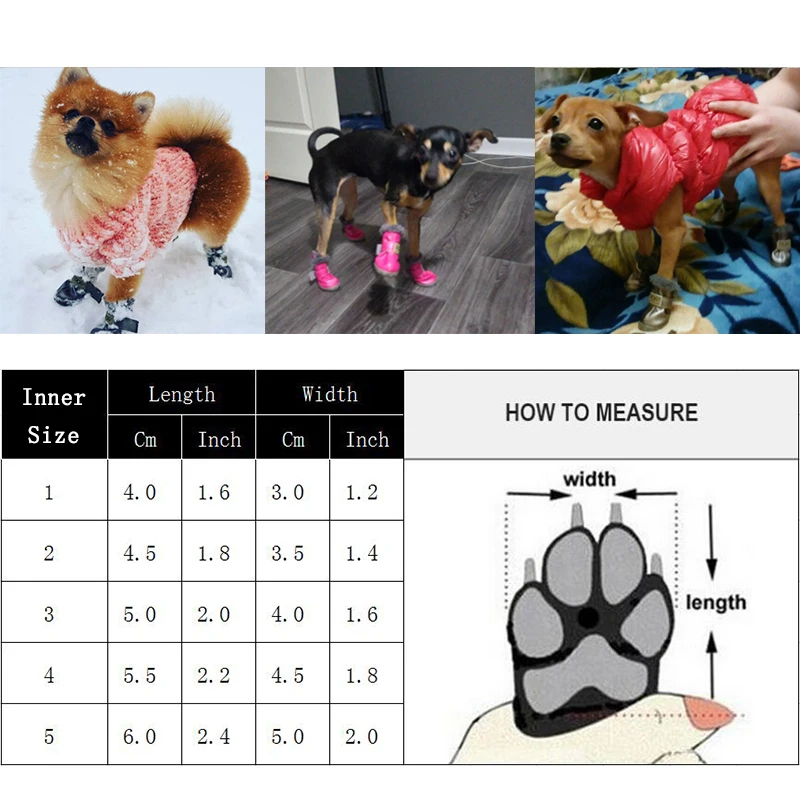 4pcs Winter Pet Dog Shoes for Dogs Waterproof Anti-slip Puppy Shoe for Small Dog Cat Cozy Warm Dog Boots Chihuahua Pets Products
4pcs Winter Pet Dog Shoes for Dogs Waterproof Anti-slip Puppy Shoe for Small Dog Cat Cozy Warm Dog Boots Chihuahua Pets Products