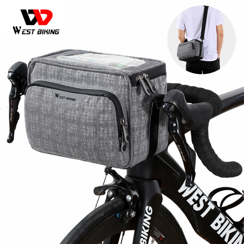 WEST BIKING Bicycle Big Capacity Waterproof Touch Screen Phone Bag Multi-function Shoulder Bag with Reflective Strip
WEST BIKING Bicycle Big Capacity Waterproof Touch Screen Phone Bag Multi-function Shoulder Bag with Reflective Strip