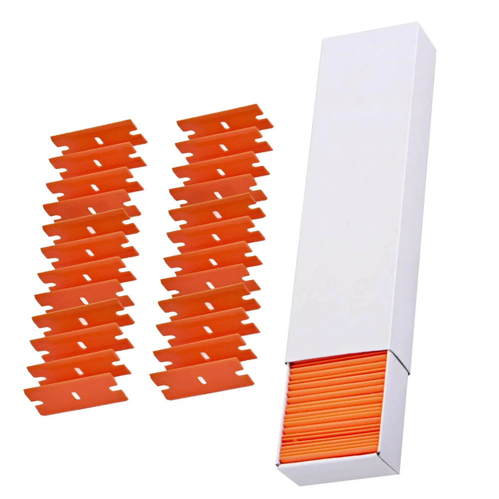 100PCS Razor Scraper Replacement Double Edged Plastic Sticker Remover for Wallpaper Window Glue Cleaner Squeegee Remover Tool
100PCS Razor Scraper Replacement Double Edged Plastic Sticker Remover for Wallpaper Window Glue Cleaner Squeegee Remover Tool