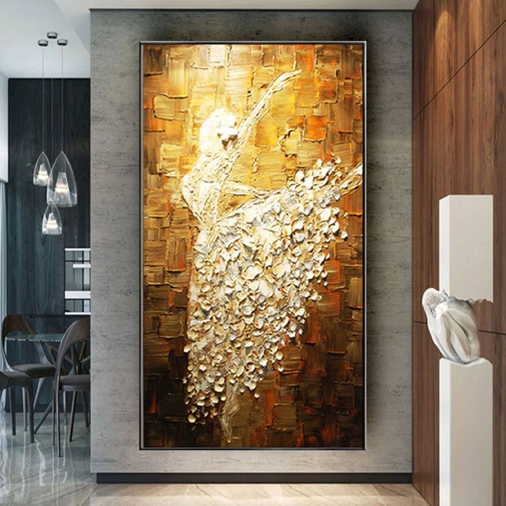 Top Artist Hand-Painted Old Retro Brown Wall Art Dancing Ballet Oil Painting On Canvas Thick Textured Dancer Knife Painting
Top Artist Hand-Painted Old Retro Brown Wall Art Dancing Ballet Oil Painting On Canvas Thick Textured Dancer Knife Painting