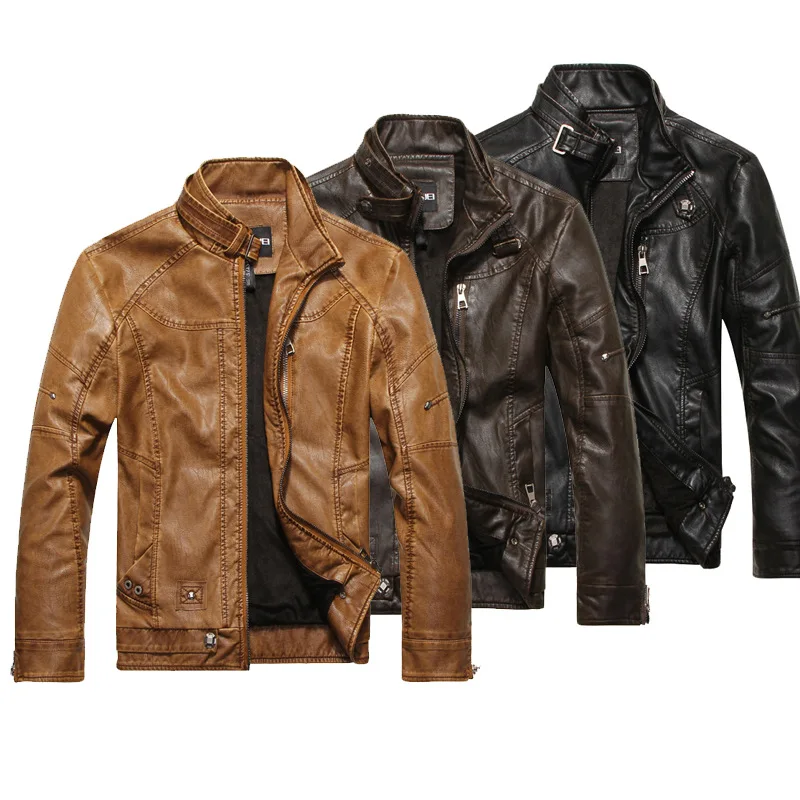Men simulation leather clothing fashion men's motorcycle PU high-quality leather clothing plus velvet leather jacket tide brand
Men simulation leather clothing fashion men's motorcycle PU high-quality leather clothing plus velvet leather jacket tide brand
