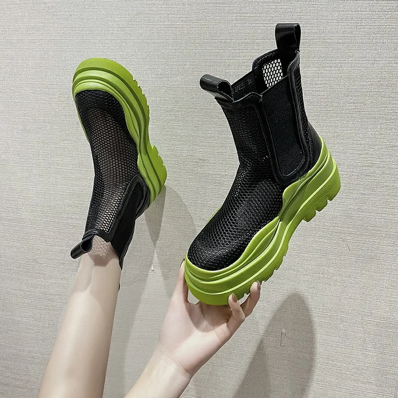 ZOELEA Women Summer Ankle Boots Fashion Spring Mesh Hollow Breathable Thick Bottom 6cm Platform Flat Females Shoes Plus Size 40
ZOELEA Women Summer Ankle Boots Fashion Spring Mesh Hollow Breathable Thick Bottom 6cm Platform Flat Females Shoes Plus Size 40