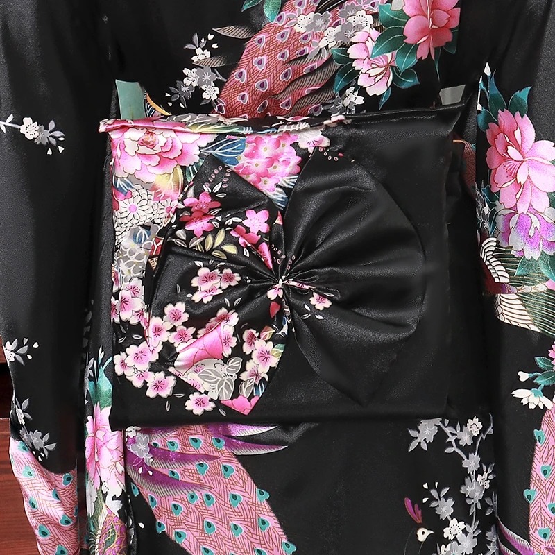 Japanese Women Kimono Bathrobe Gown Print Peacock V-neck Long Yukata With Obitage Sexy Novelty Comfortable Evening Prom Dress
Japanese Women Kimono Bathrobe Gown Print Peacock V-neck Long Yukata With Obitage Sexy Novelty Comfortable Evening Prom Dress