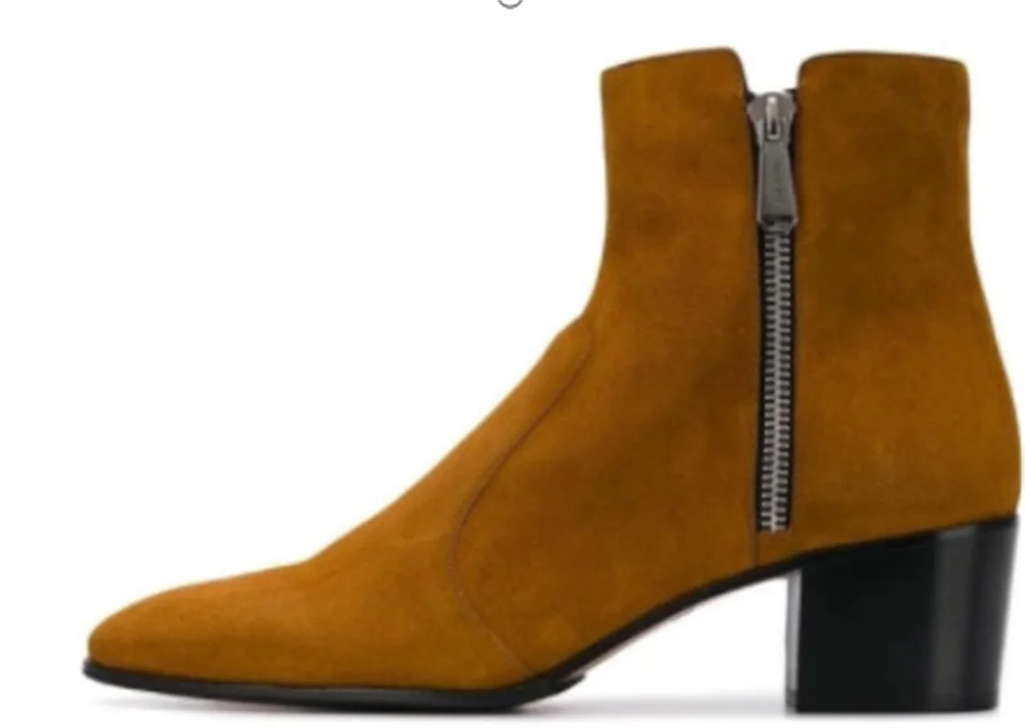 Men's Boots Autumn And Winter New Zipper Suede Low Heel European And American Chelsea Men's Boots Short Boots Fashion
Men's Boots Autumn And Winter New Zipper Suede Low Heel European And American Chelsea Men's Boots Short Boots Fashion