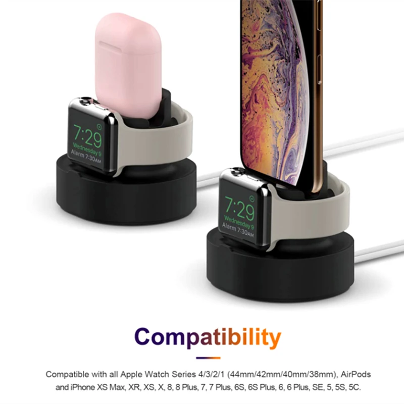 3 In1 Silicone Charging Dock Station For AirPods Case Charger Station Charger For Watch iphone 12 Cases Series Base Stand Holder
3 In1 Silicone Charging Dock Station For AirPods Case Charger Station Charger For Watch iphone 12 Cases Series Base Stand Holder