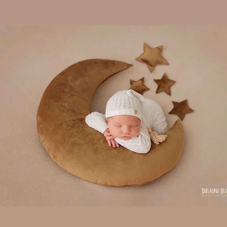 Moon подушка для новорожденных с функцией Подставки фотографий ребенок позирует