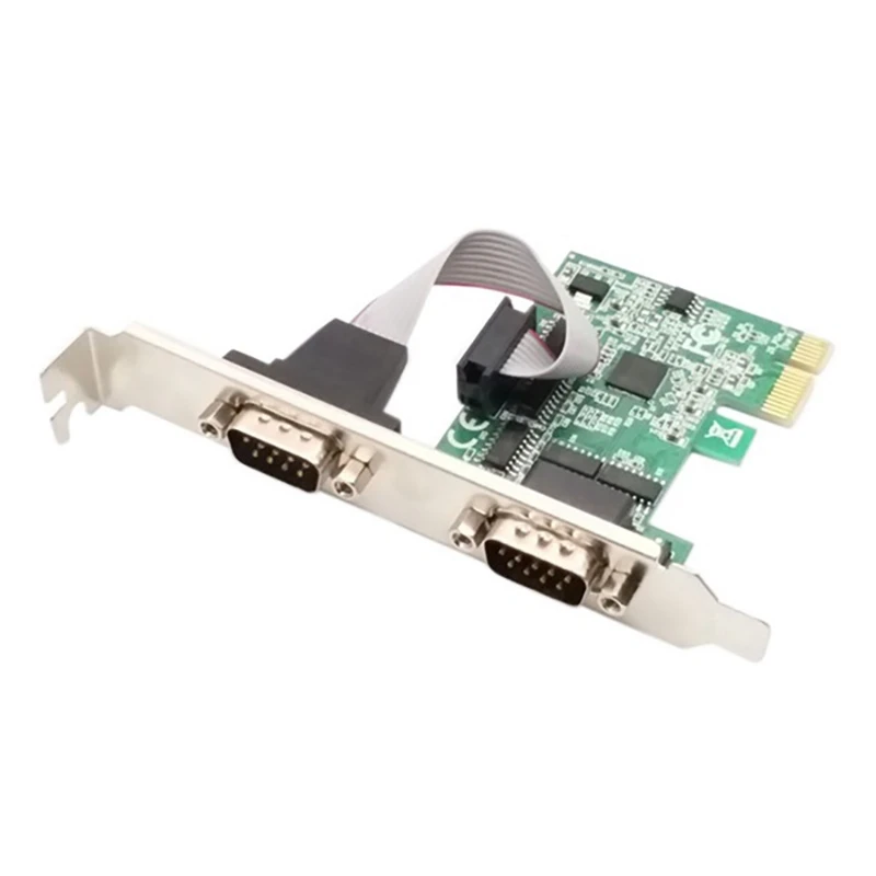 PCIE 2-портовая последовательная плата расширения PCI-E X1 до 2 DB9 RS232 COM-порт адаптер для промышленного управления компьютерным расширением
PCIE 2-портовая последовательная плата расширения PCI-E X1 до 2 DB9 RS232 COM-порт адаптер для промышленного управления компьютерным расширением