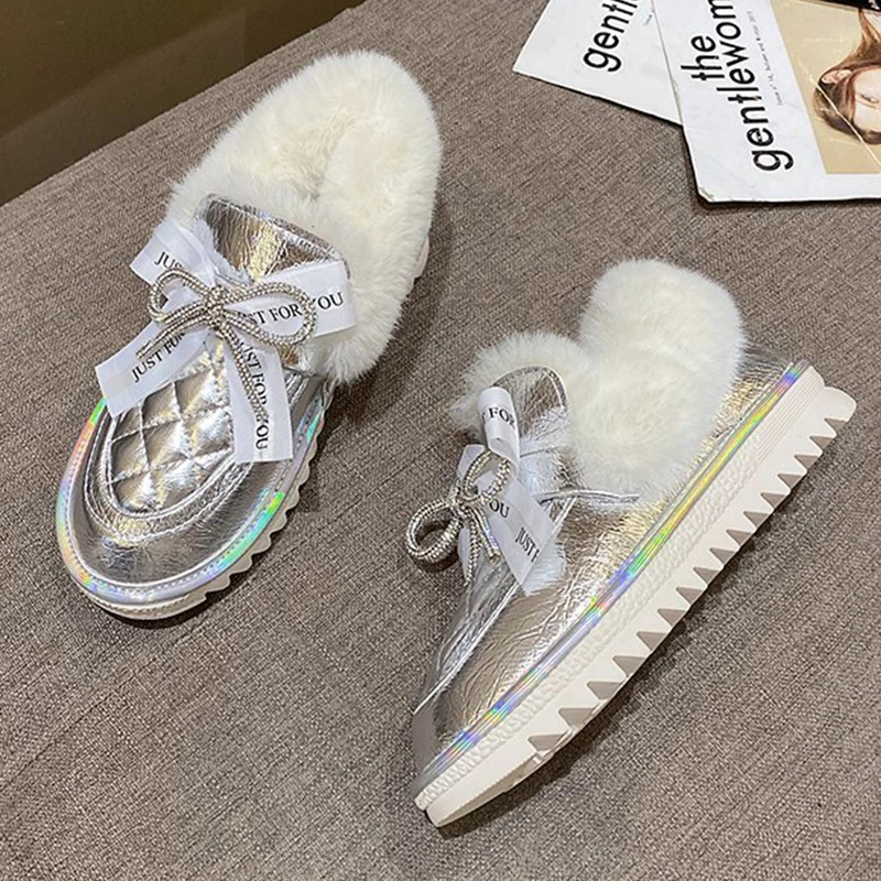 Luxury Winter Boots For Women 2021 New Fashion Glitter Bling Fur Boots Women Bow-knot Silver Black Snow Boots Female Designer
Luxury Winter Boots For Women 2021 New Fashion Glitter Bling Fur Boots Women Bow-knot Silver Black Snow Boots Female Designer
