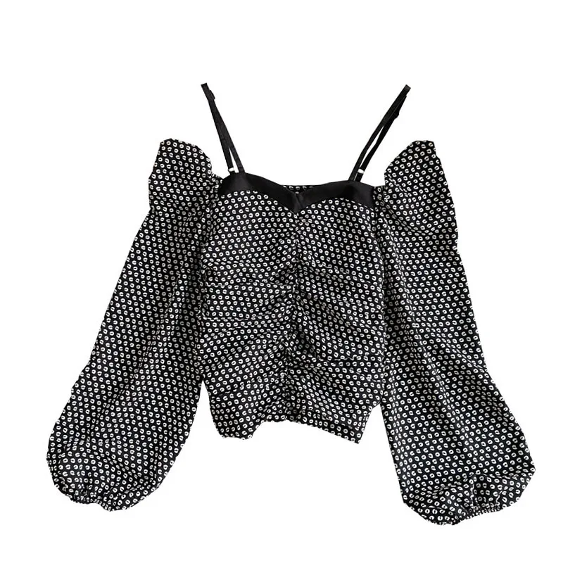 2021 Hot Design Off Shoulder V-neck Polka Dot Top Women's Fashion Sexy Strap Chest Pleated Blouse Puff Sleeve Chiffon Vest Shirt
2021 Hot Design Off Shoulder V-neck Polka Dot Top Women's Fashion Sexy Strap Chest Pleated Blouse Puff Sleeve Chiffon Vest Shirt