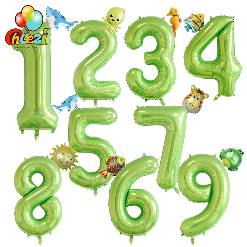 2 шт. шарообразные шарики с изображением животных для дня рождения вечеринки