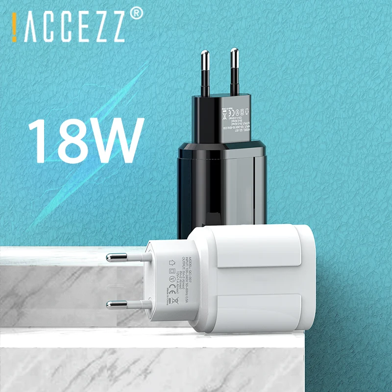 !ACCEZZ Quick Charge Phone Charger EU/US QC3.0 18W Fast Charging For iPhone 11 XS 8 Samsung Xiaomi iPad Wall USB Charger Adapter
!ACCEZZ Quick Charge Phone Charger EU/US QC3.0 18W Fast Charging For iPhone 11 XS 8 Samsung Xiaomi iPad Wall USB Charger Adapter