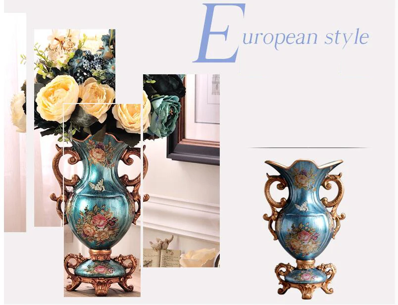 EUROPEAN LAGRE RESIN VASE+ARTIFICIAL FLOWER SET DECOR HOME LIVINGROOM TABLE FURNISHINGS DECORATION CRAFTS OFFICE FIGURINES ART
EUROPEAN LAGRE RESIN VASE+ARTIFICIAL FLOWER SET DECOR HOME LIVINGROOM TABLE FURNISHINGS DECORATION CRAFTS OFFICE FIGURINES ART