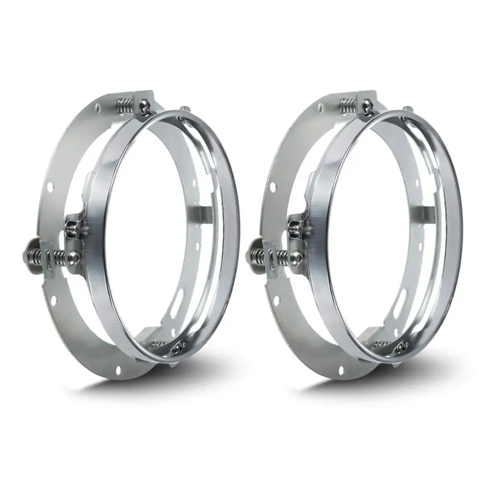 Motorcycle Accessories Chrome 7inch 7" Round LED Headlight Bracket Chrome Ring Mounting for Headlight Mount(2PCS)
Motorcycle Accessories Chrome 7inch 7" Round LED Headlight Bracket Chrome Ring Mounting for Headlight Mount(2PCS)
