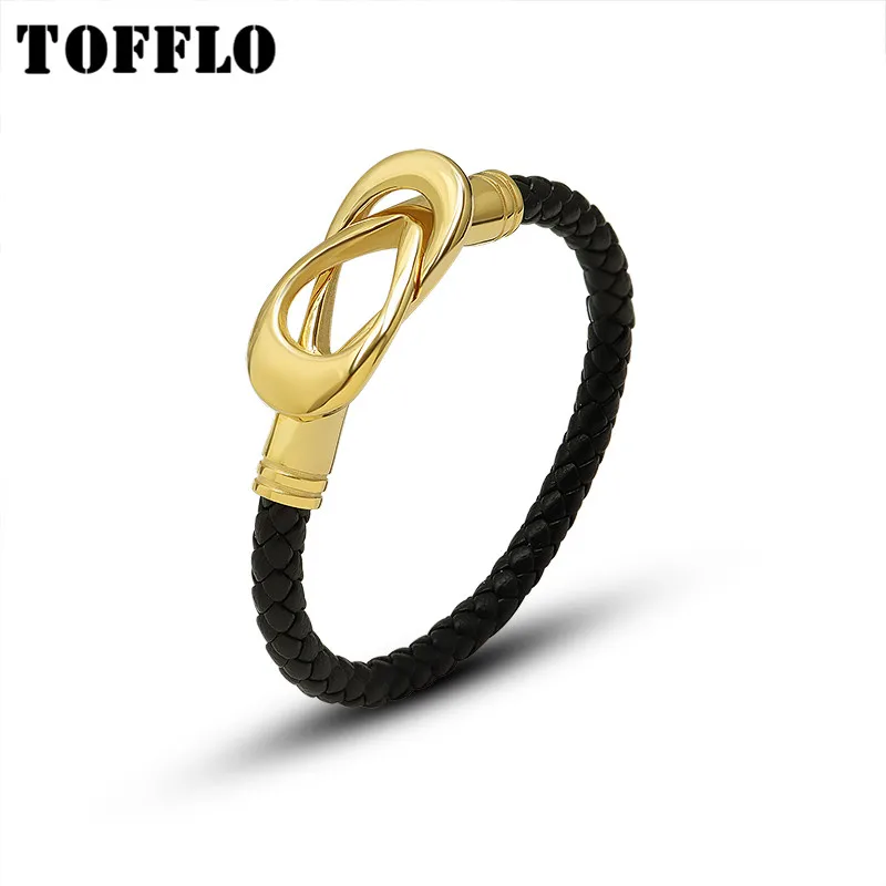 TOFFLO Stainless Steel Jewelry Magnet Oval Buckle Pu Rope Bracelet Women's Eight Character Bracelet BSZ218
TOFFLO Stainless Steel Jewelry Magnet Oval Buckle Pu Rope Bracelet Women's Eight Character Bracelet BSZ218