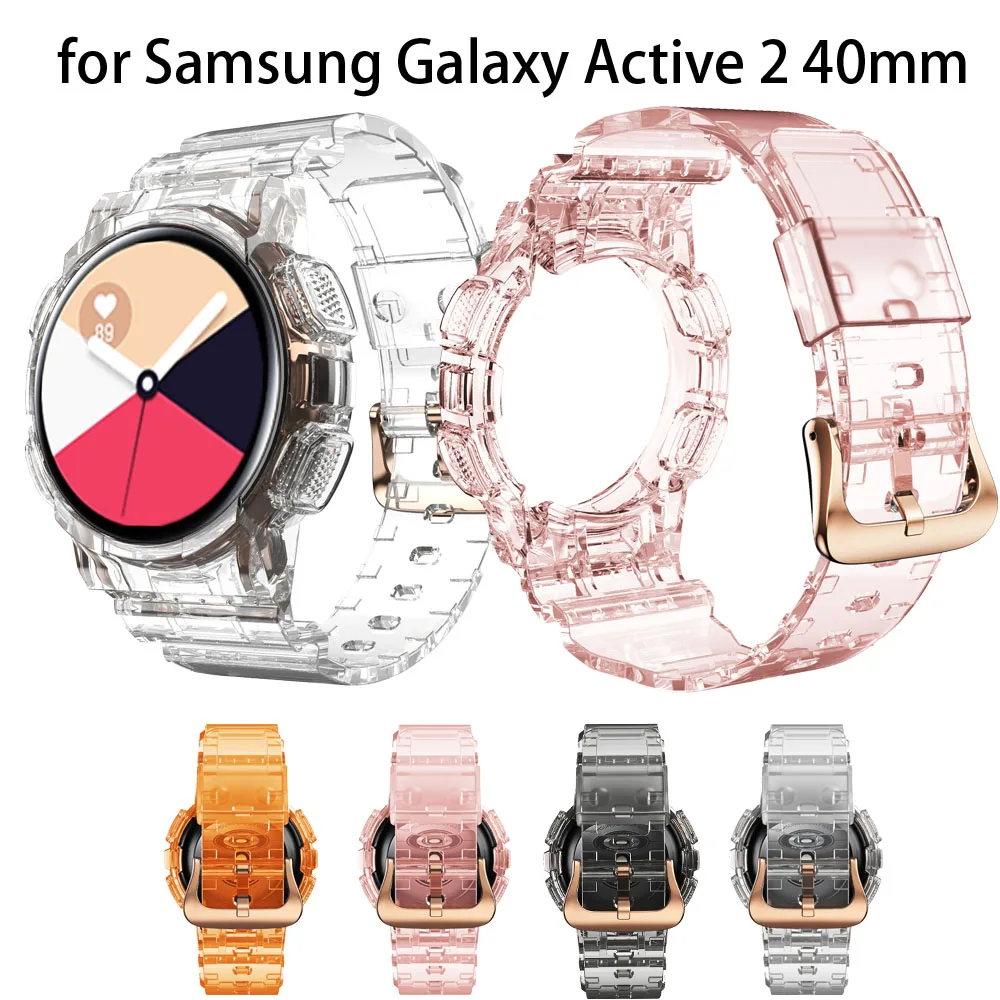TPU Watchband For Samsung Galaxy Active 2 40mm Newest Sport Strap Transparent Band+Case For Correa Galaxy Watch Active 2 Strap
TPU Watchband For Samsung Galaxy Active 2 40mm Newest Sport Strap Transparent Band+Case For Correa Galaxy Watch Active 2 Strap