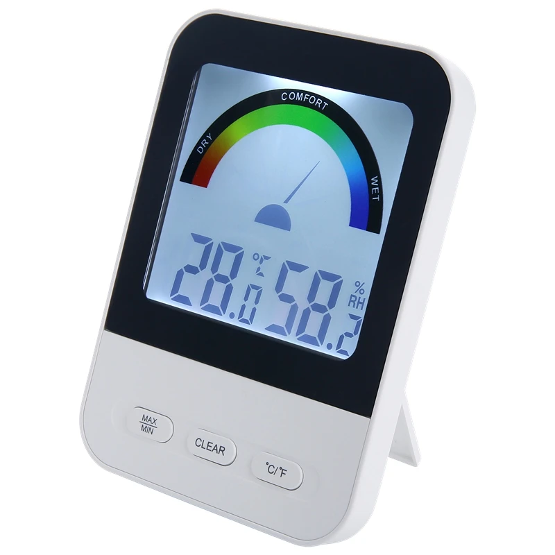Big LCD Electronic Hygrometer Thermometer Precise Digital Auto Max/Min Indoor Baby Nursy Comfort Temperature Humidity Monitor
Big LCD Electronic Hygrometer Thermometer Precise Digital Auto Max/Min Indoor Baby Nursy Comfort Temperature Humidity Monitor