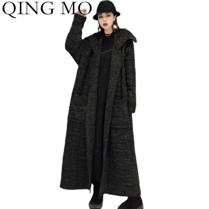 QING MO 2021 Winter New Thick Cardigan Woolen Coat Women Fashion Loose Large Size Long Women Windbreaker Black ZWL1820
QING MO 2021 Winter New Thick Cardigan Woolen Coat Women Fashion Loose Large Size Long Women Windbreaker Black ZWL1820