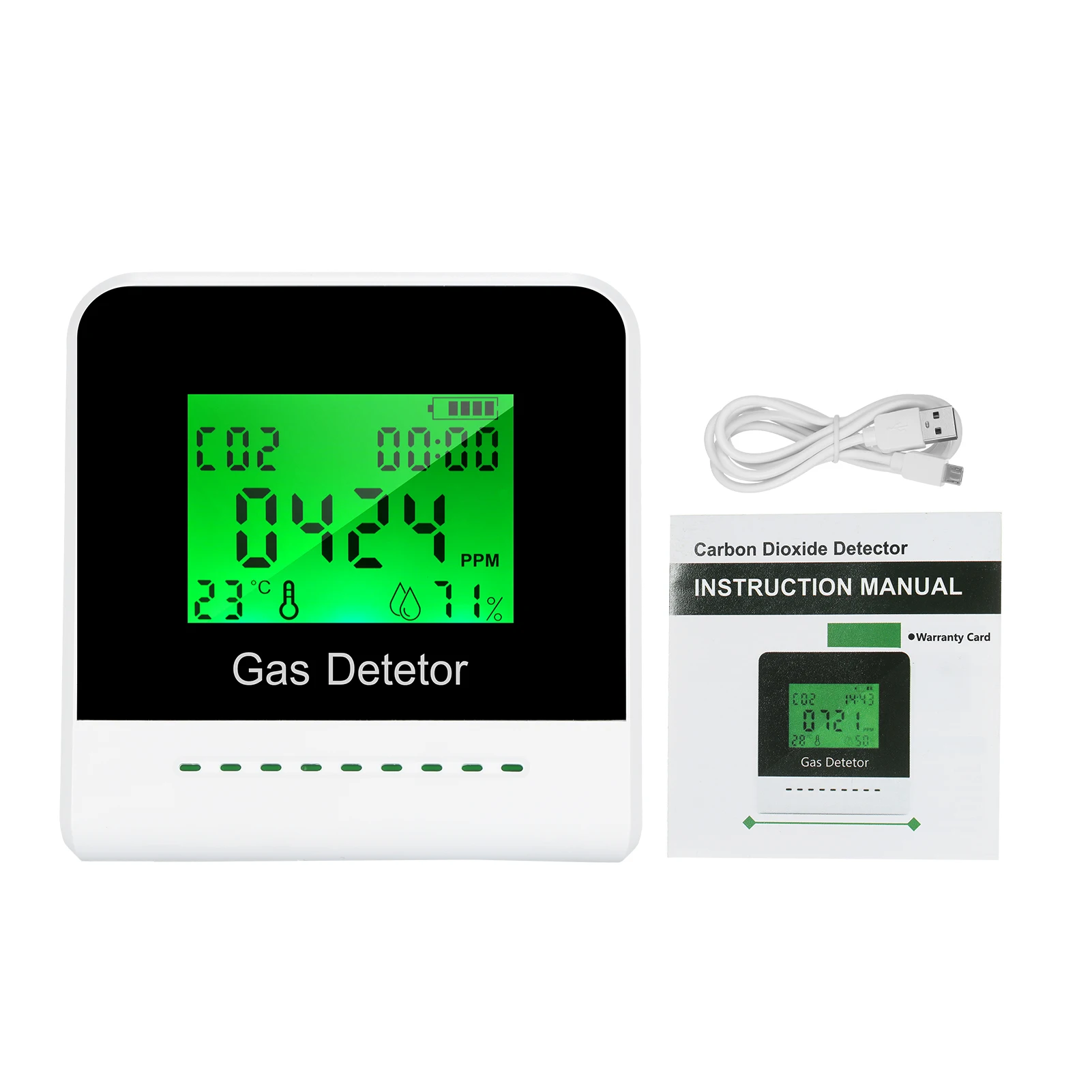 CO2 Monitor Carbon Dioxide Tester 2-inch LCD Screen Air Quality Detector CO2 Meter Temperature Humidity Monitor Air Analyzer
CO2 Monitor Carbon Dioxide Tester 2-inch LCD Screen Air Quality Detector CO2 Meter Temperature Humidity Monitor Air Analyzer