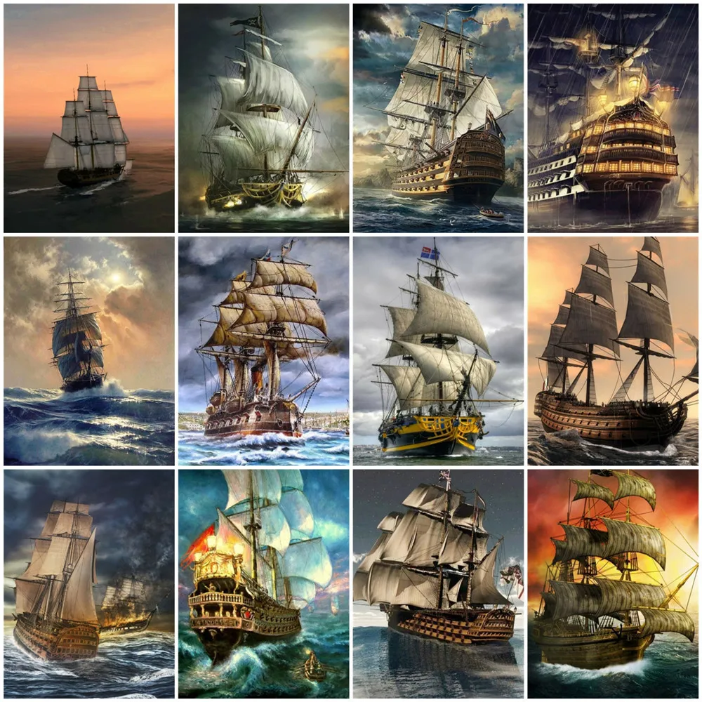 HUACAN Full Square Round Drill Diamond Painting Ship Landscape Diamond Embroidery Ocean Mosaic Home Decoration Handcraft
HUACAN Full Square Round Drill Diamond Painting Ship Landscape Diamond Embroidery Ocean Mosaic Home Decoration Handcraft