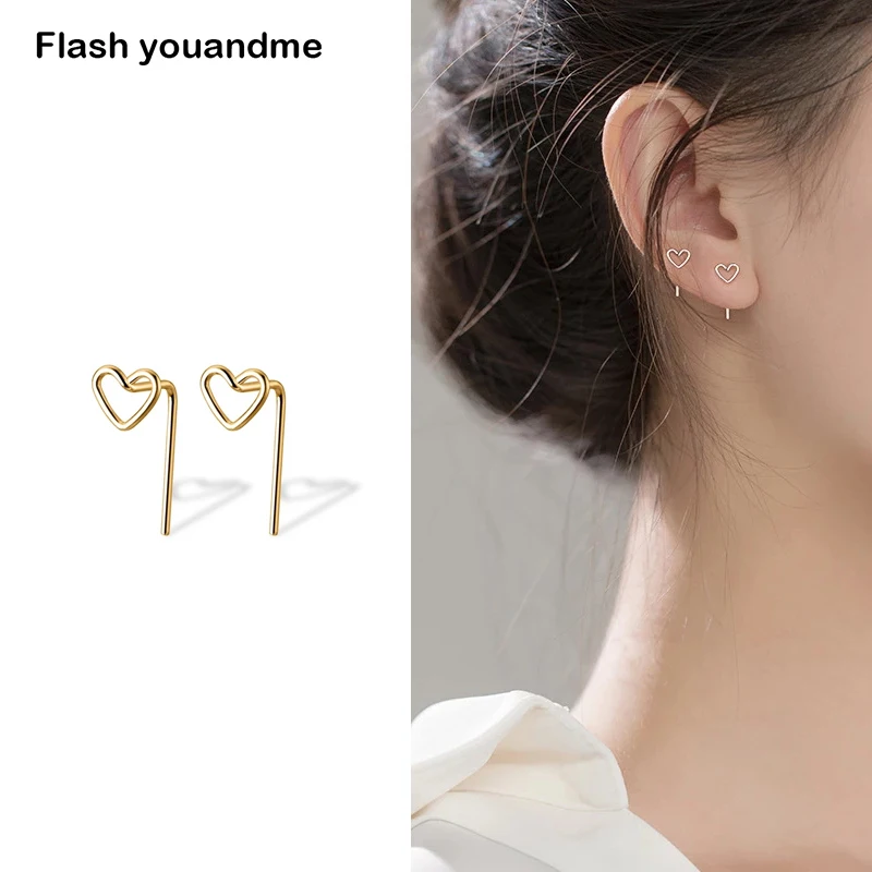 Heart Earrings Silver 925 Handmade Korean Earrings Heart Minimalism Stud Pierced Earrings Brincos Pendientes Earrings for Women
Heart Earrings Silver 925 Handmade Korean Earrings Heart Minimalism Stud Pierced Earrings Brincos Pendientes Earrings for Women