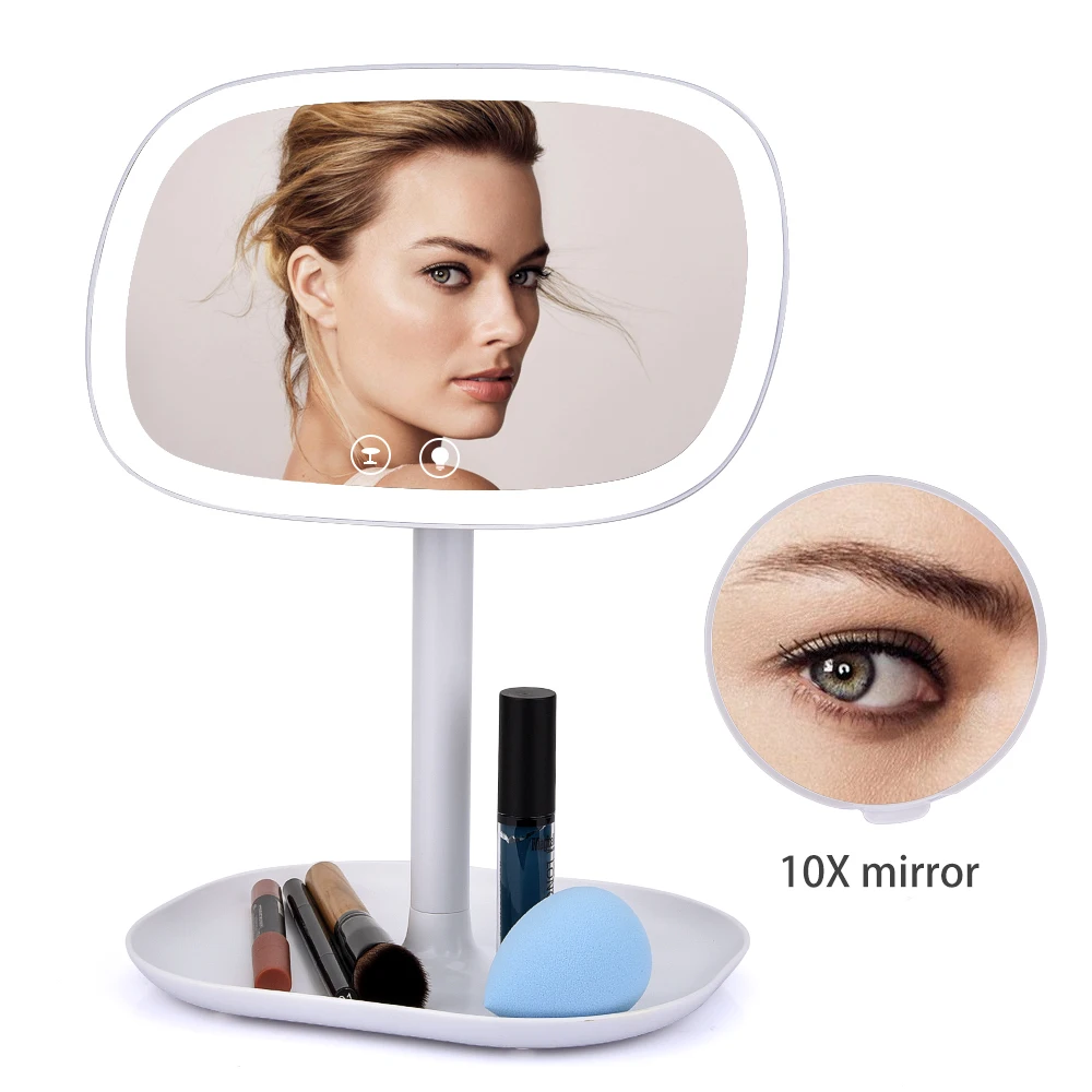 LED Multi-Function Touch Screen Makeup Mirror with Light 10X Magnifying Table Makeup Mirrors Storage Box for Women Makeup
LED Multi-Function Touch Screen Makeup Mirror with Light 10X Magnifying Table Makeup Mirrors Storage Box for Women Makeup