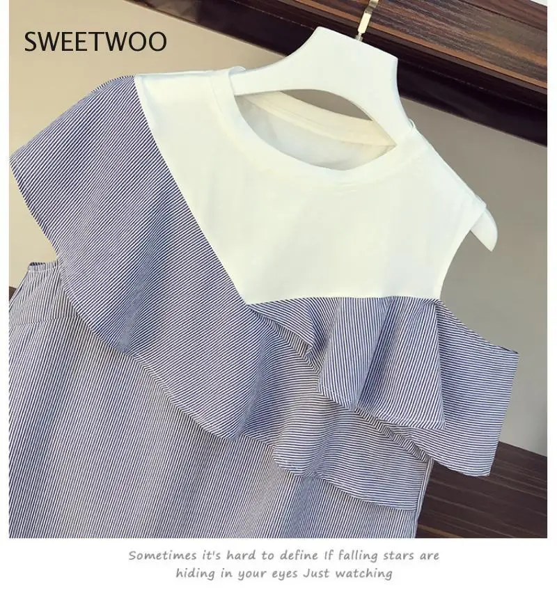 Plus size women's 2021 summer new fat mm fashion striped shirt denim skirt western style two-piece suit
Plus size women's 2021 summer new fat mm fashion striped shirt denim skirt western style two-piece suit