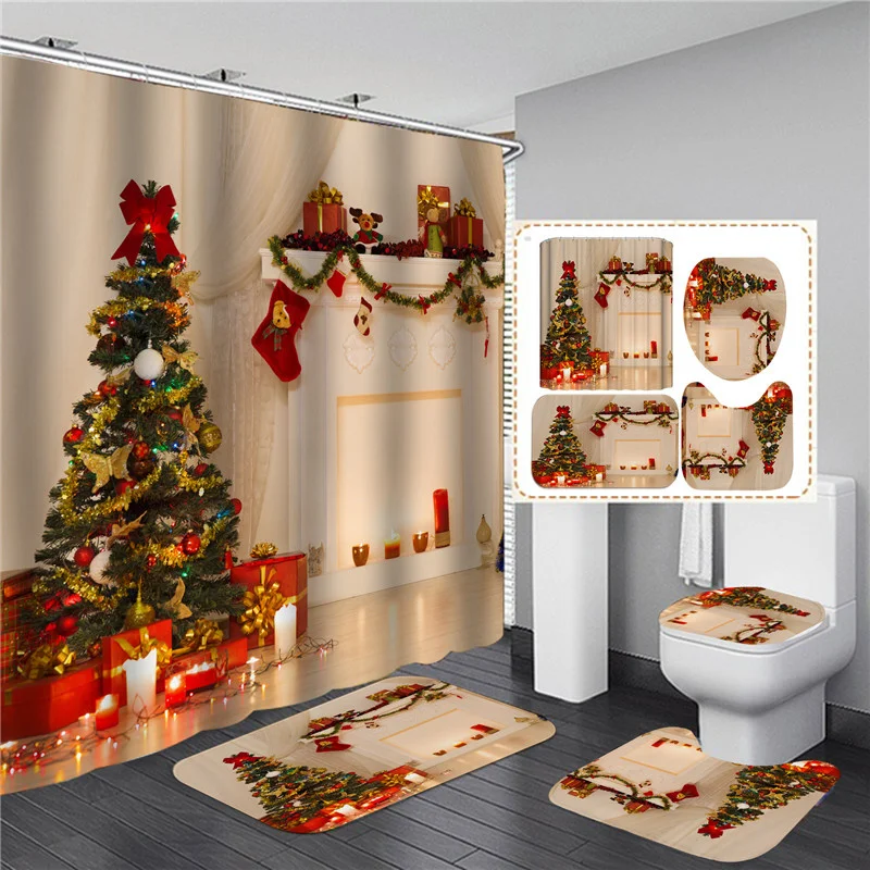 Merry Christmas Trees Shower Curtains For Bathroom Bathing Screen With Anti-slip Mat Carpet Toilet Partition 3D Festival Decor
Merry Christmas Trees Shower Curtains For Bathroom Bathing Screen With Anti-slip Mat Carpet Toilet Partition 3D Festival Decor