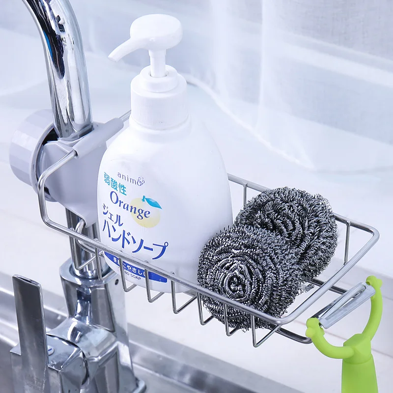 Stainless steel faucet rack adjustable household double-layer kitchen rack sink towel sponge drain rack kitchen storage rack
Stainless steel faucet rack adjustable household double-layer kitchen rack sink towel sponge drain rack kitchen storage rack