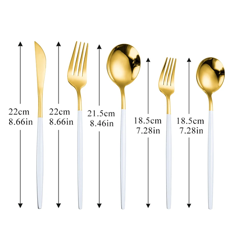 30Pcs Stainless Steel Dinner White Gold Cutlery Set Dishwasher Safe Knife Fork Spoon Golden Dinnerware Set Kitchen Tableware Set
30Pcs Stainless Steel Dinner White Gold Cutlery Set Dishwasher Safe Knife Fork Spoon Golden Dinnerware Set Kitchen Tableware Set