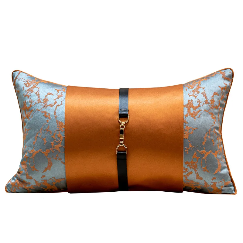 Modern Polyester Jacquard Orange Cushion Cover Waist Pillowcase Luxury Metal Buckle Splicing Design Decor for Living Room Sofa
Modern Polyester Jacquard Orange Cushion Cover Waist Pillowcase Luxury Metal Buckle Splicing Design Decor for Living Room Sofa