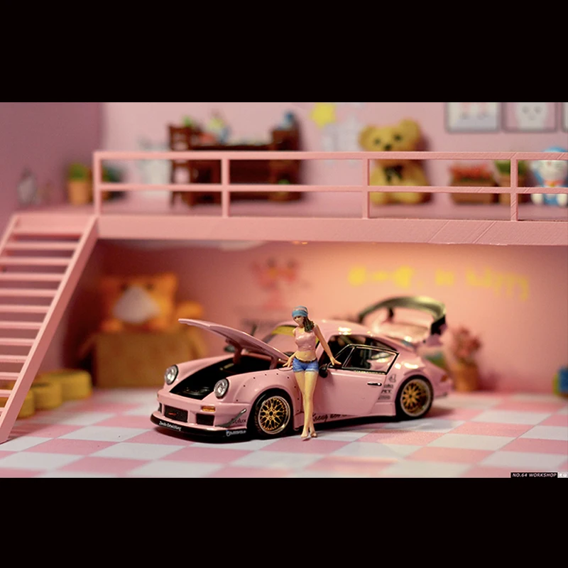 Diorama 1/64 Model Car Pink Lady Parking Lot Scenery With Double Deck Garage LED Lighting USB Collector Toy Display
Diorama 1/64 Model Car Pink Lady Parking Lot Scenery With Double Deck Garage LED Lighting USB Collector Toy Display