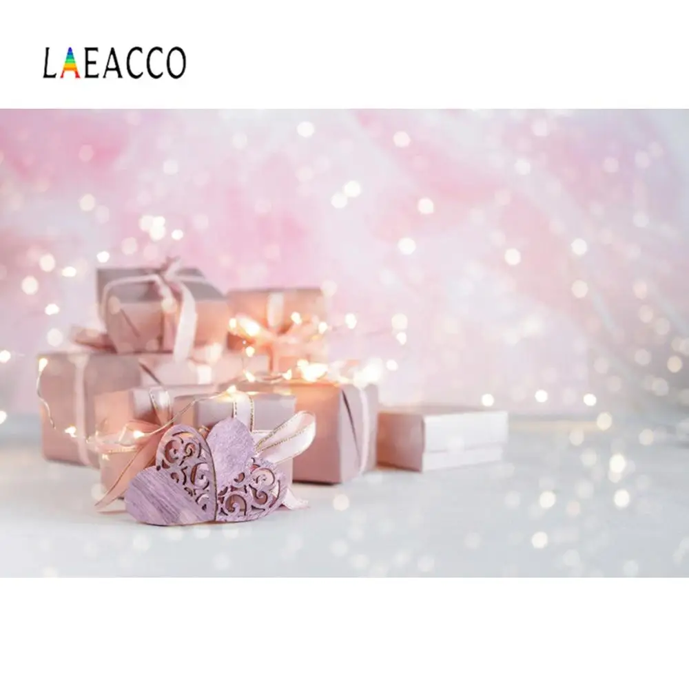 Фото Laeacco Dreamy горошек светильник боке розовый фантазия подарок Любовь - купить