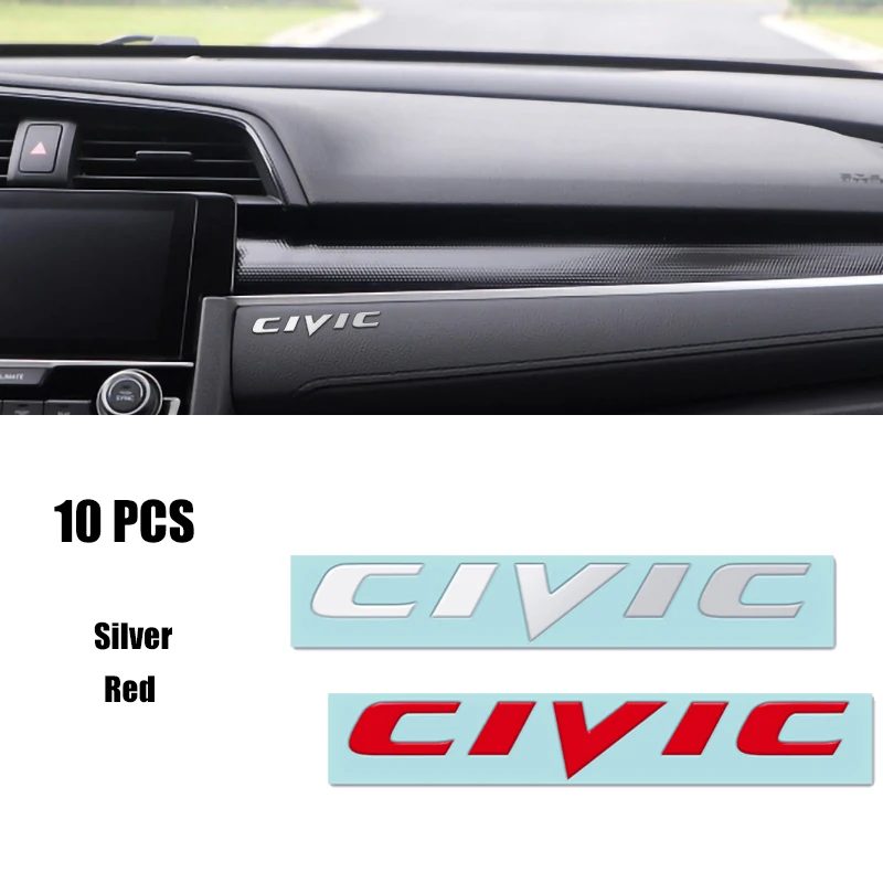 10PCS CIVIC Badge 3D Nickel Metal Car Exterior/Interior Decoration Sticker for Honda Mugen City XR-V UR-V Insight Dohc Modulo
10PCS CIVIC Badge 3D Nickel Metal Car Exterior/Interior Decoration Sticker for Honda Mugen City XR-V UR-V Insight Dohc Modulo