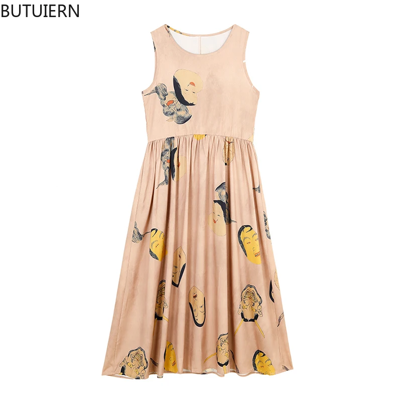 Women's Sleeveless Mid-Long Dress Character Print Zipper Loose Dresses Female 2021 Summer Retro Oversized Fashion Vestidos Mujer
Women's Sleeveless Mid-Long Dress Character Print Zipper Loose Dresses Female 2021 Summer Retro Oversized Fashion Vestidos Mujer