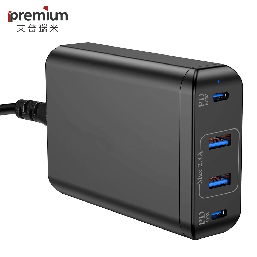 Ipremium 90w 4-Port USB C Power Adapter PD 60W & 18W Fast Charger for MacBook Pro/Air iPhone 11 Pro Max and Galaxy Quick Charge
Ipremium 90w 4-Port USB C Power Adapter PD 60W & 18W Fast Charger for MacBook Pro/Air iPhone 11 Pro Max and Galaxy Quick Charge