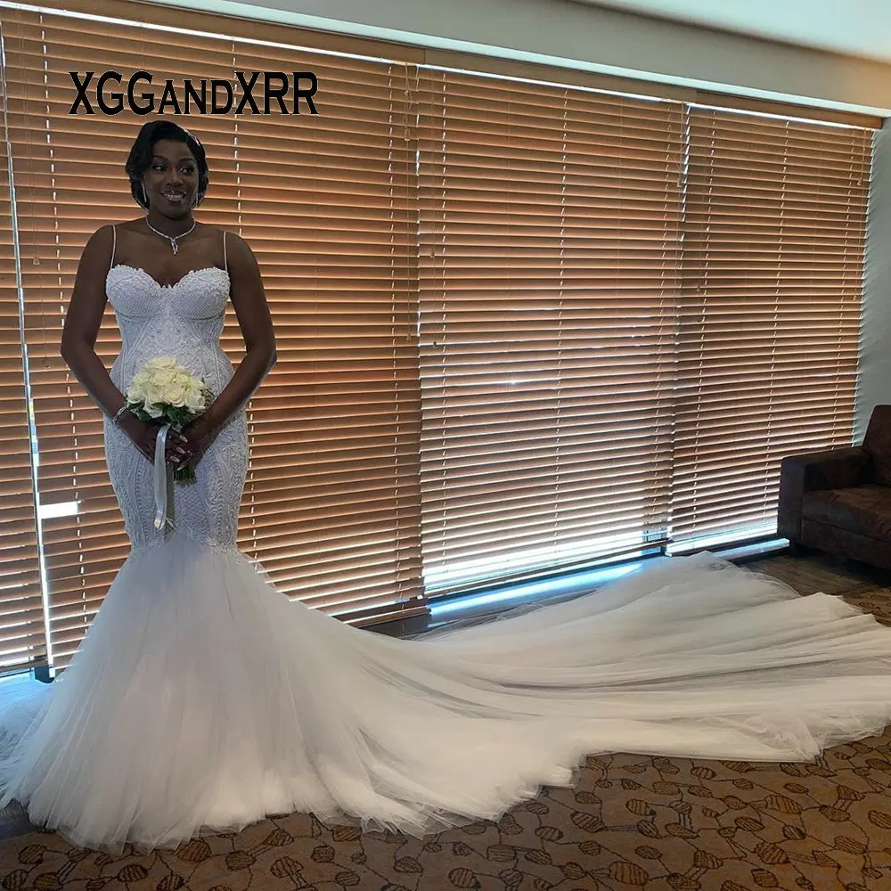 Sexy Mermaid Wedding Dress 2020 Bridal Gown White Sweetheart Backless Spaghetti Strap Long Bride Dress Royal Train Plus Size
Sexy Mermaid Wedding Dress 2020 Bridal Gown White Sweetheart Backless Spaghetti Strap Long Bride Dress Royal Train Plus Size