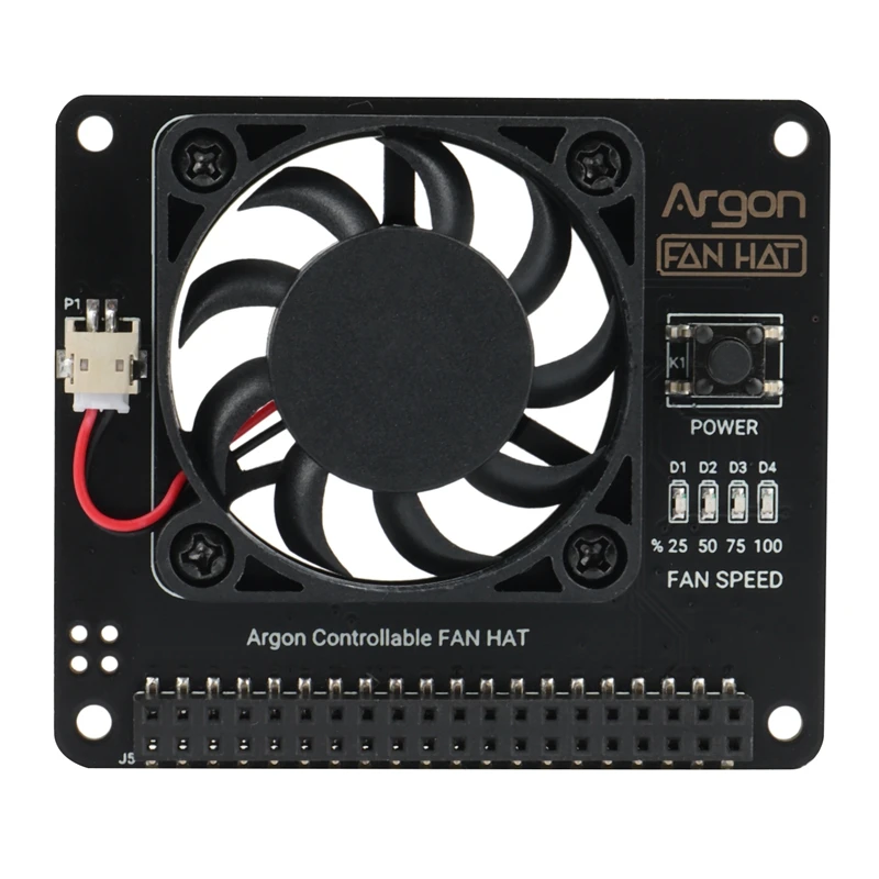 ARGON Fan Hat for Raspberry Pi 4 GPIO Expansion Board with Cooling Fan Function Power Button for Raspberry Pi 4B/3B+/3B
ARGON Fan Hat for Raspberry Pi 4 GPIO Expansion Board with Cooling Fan Function Power Button for Raspberry Pi 4B/3B+/3B