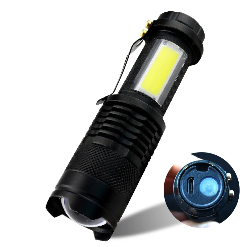 Built in battery LED Flashlight T6 COB Side Light Flashlight Built-in Battery Zoom Flashlight 3 Mode Waterproof Emergency Torch
Built in battery LED Flashlight T6 COB Side Light Flashlight Built-in Battery Zoom Flashlight 3 Mode Waterproof Emergency Torch