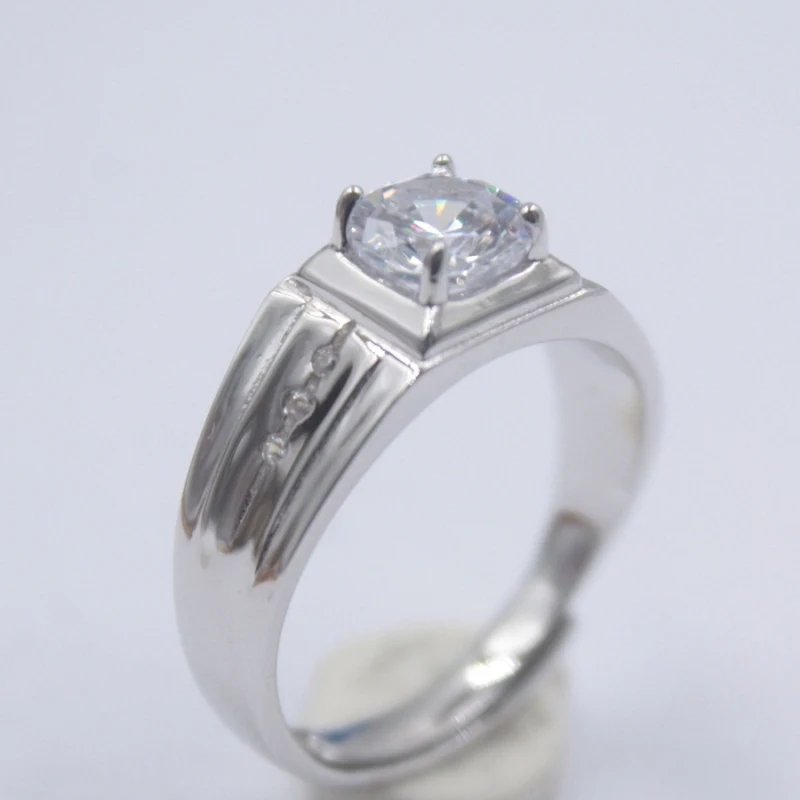 Pure 925 Sterling Silver Prong Set Bling Zircon Ring For Man Size from 5 to 12 WMR53B
Pure 925 Sterling Silver Prong Set Bling Zircon Ring For Man Size from 5 to 12 WMR53B