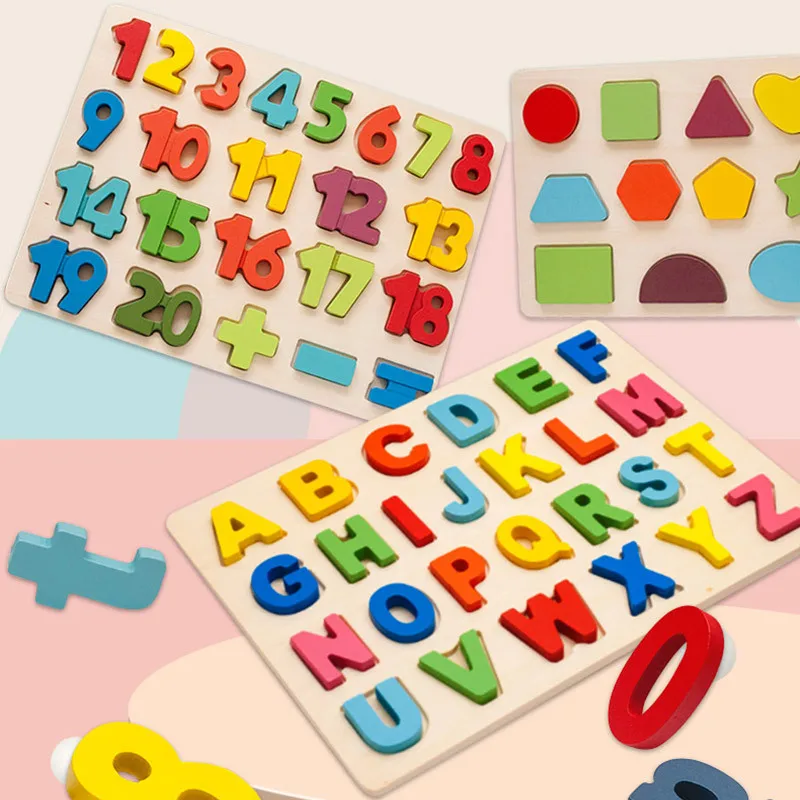 Children Montessori Wooden Toys Digital Letter Shape Cognition Matching Puzzle Board Preschool Baby Learn Early Educational Toys
Children Montessori Wooden Toys Digital Letter Shape Cognition Matching Puzzle Board Preschool Baby Learn Early Educational Toys