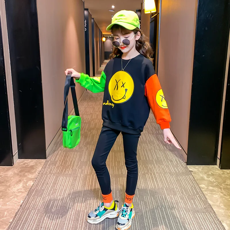 Smiley Sweet Spring Autumn Sweater Pants Sets Warm Kids Girl Suits Cowboy Sports Outfits Baby Toddler Children High Quality
Smiley Sweet Spring Autumn Sweater Pants Sets Warm Kids Girl Suits Cowboy Sports Outfits Baby Toddler Children High Quality