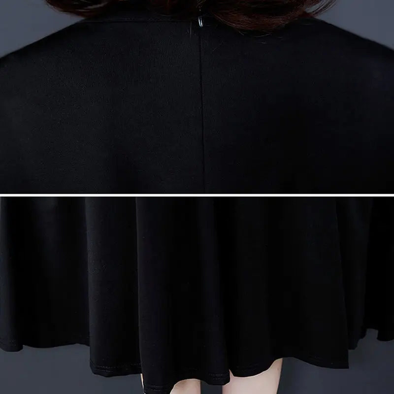 Black temperament dress 2021 spring and autumn new slim slimming fashion western plus size women's base skirt
Black temperament dress 2021 spring and autumn new slim slimming fashion western plus size women's base skirt
