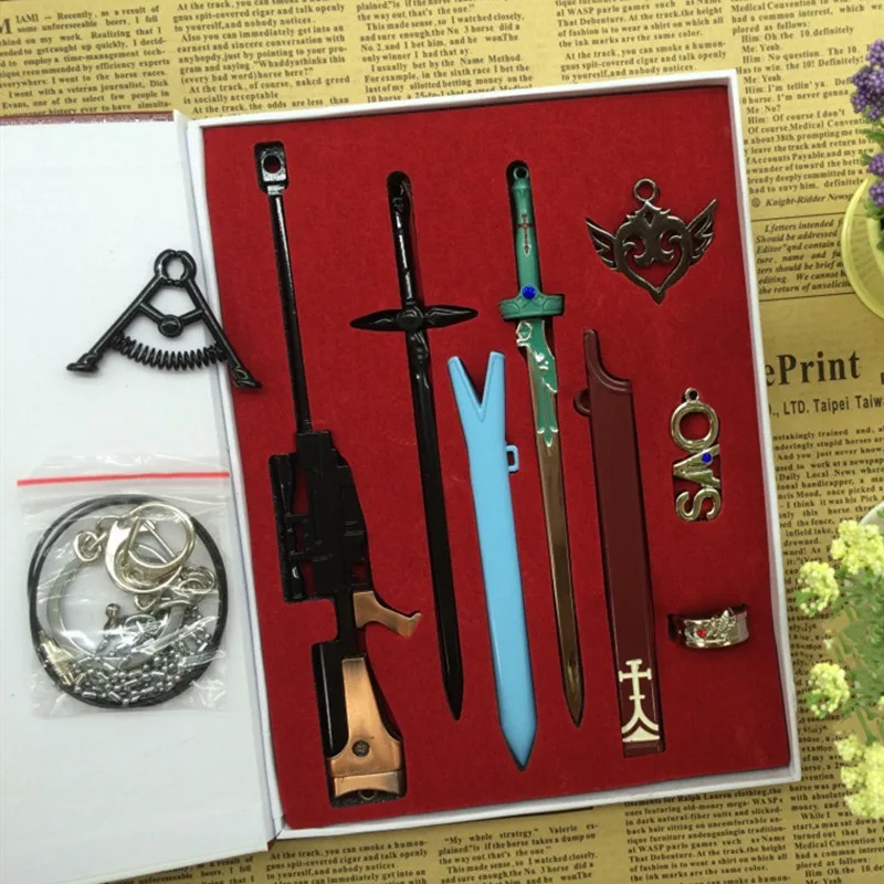 Меч искусство онлайн Сан Swords металлические брелки Kirigaya Kazuto Kirito Excalibu Asuna Elucidator Scabbard Key Box Cosplay Prop
Меч искусство онлайн Сан Swords металлические брелки Kirigaya Kazuto Kirito Excalibu Asuna Elucidator Scabbard Key Box Cosplay Prop