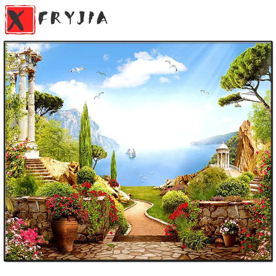 5D round square diamond embroidery Romantic dreamy seaside landscape flowers diamond painting mosaic pictures rhinestones icon
5D round square diamond embroidery Romantic dreamy seaside landscape flowers diamond painting mosaic pictures rhinestones icon