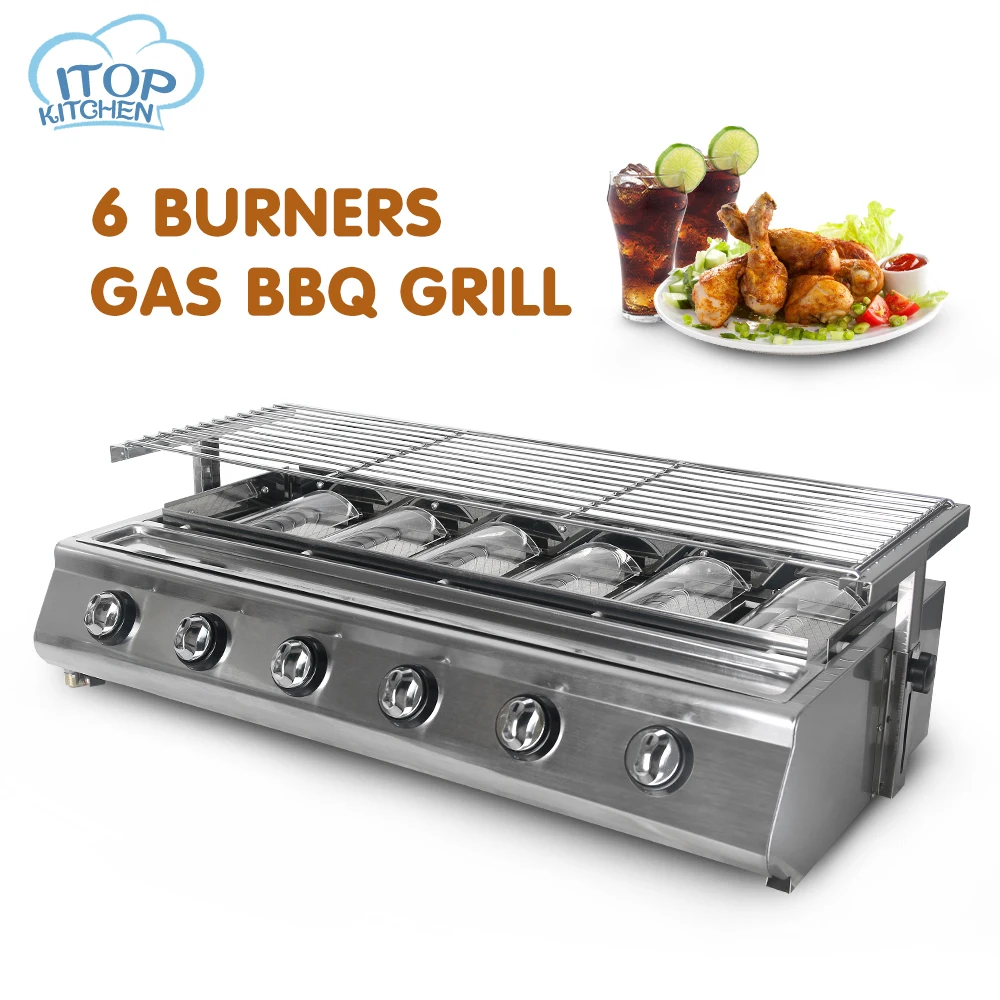 6 Burners BBQ Grill Gas Smokeless Stainless Steel Portable Barbecue Grills Courtyard BBQ Machine Family Party Grill
6 Burners BBQ Grill Gas Smokeless Stainless Steel Portable Barbecue Grills Courtyard BBQ Machine Family Party Grill